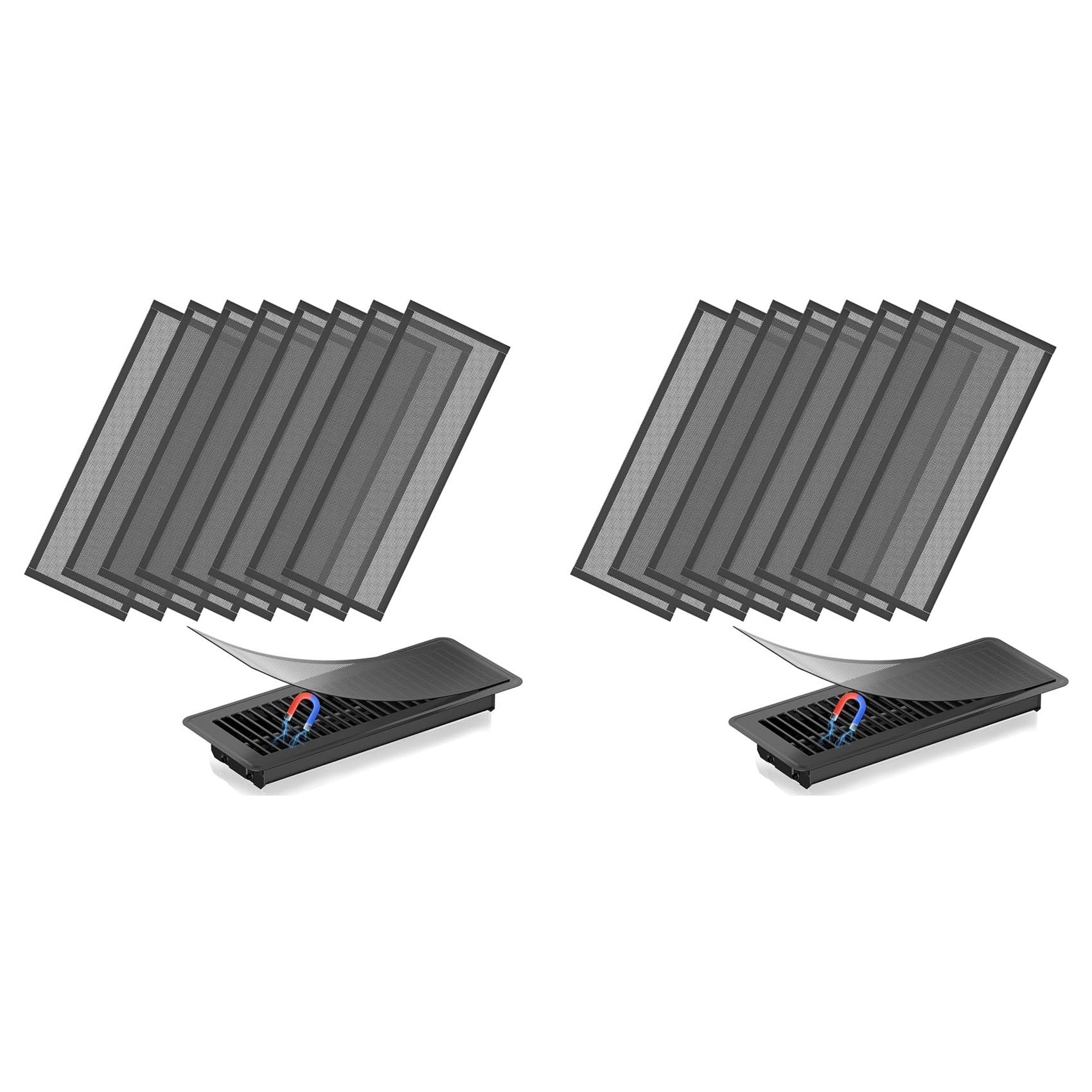 Jnchdghwa As Shown 16X Floor Vent Covers,4X12in Magnetic Vent Covers Mesh Screen Air Vent Filter,Floor Register Vent Covers B