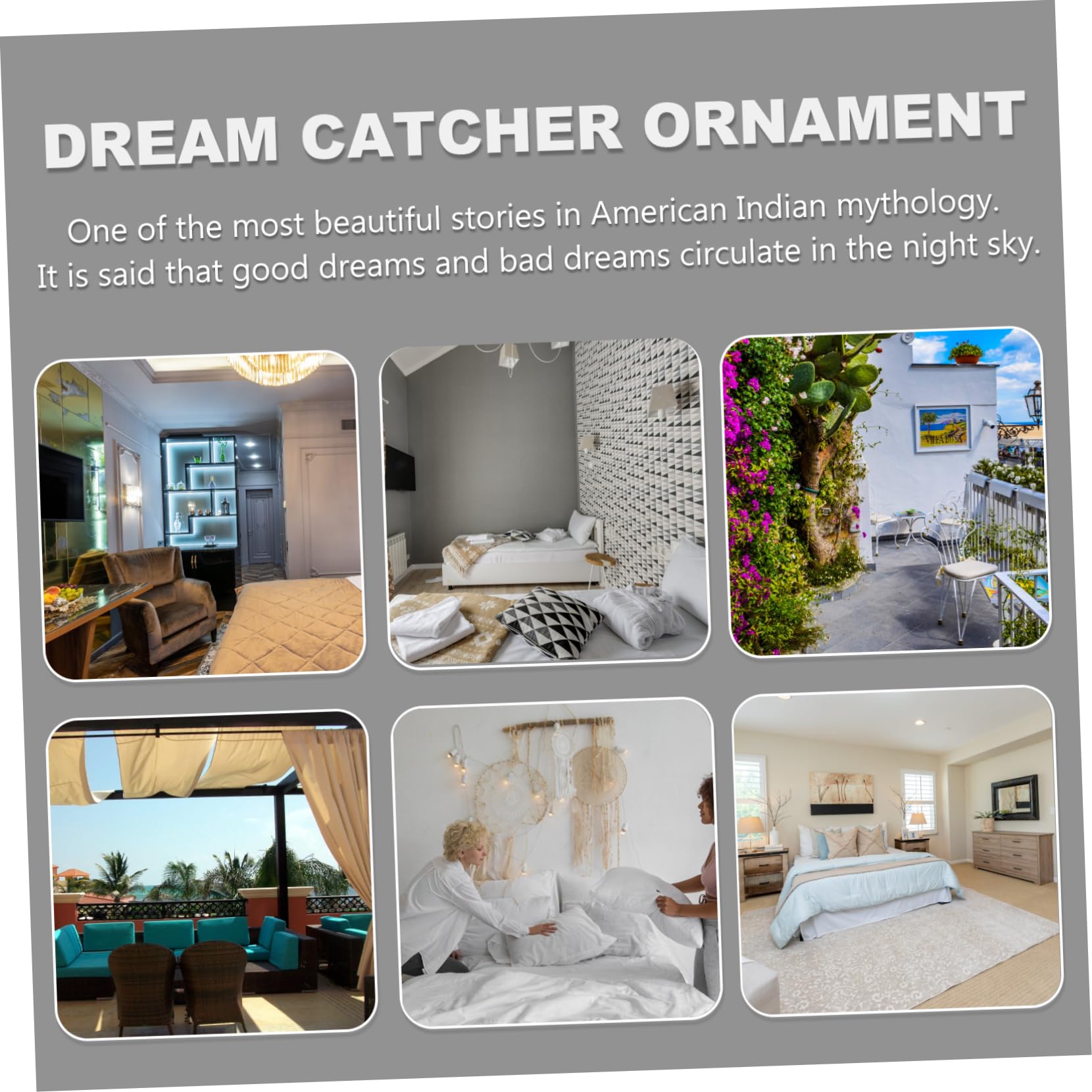 STOBAZA 1Pc Moon Shape Dreamcatcher Pendant Bead Hanging Decor for Home Party Decoration Lightweight Ornament for Porch Living Room Friends Family