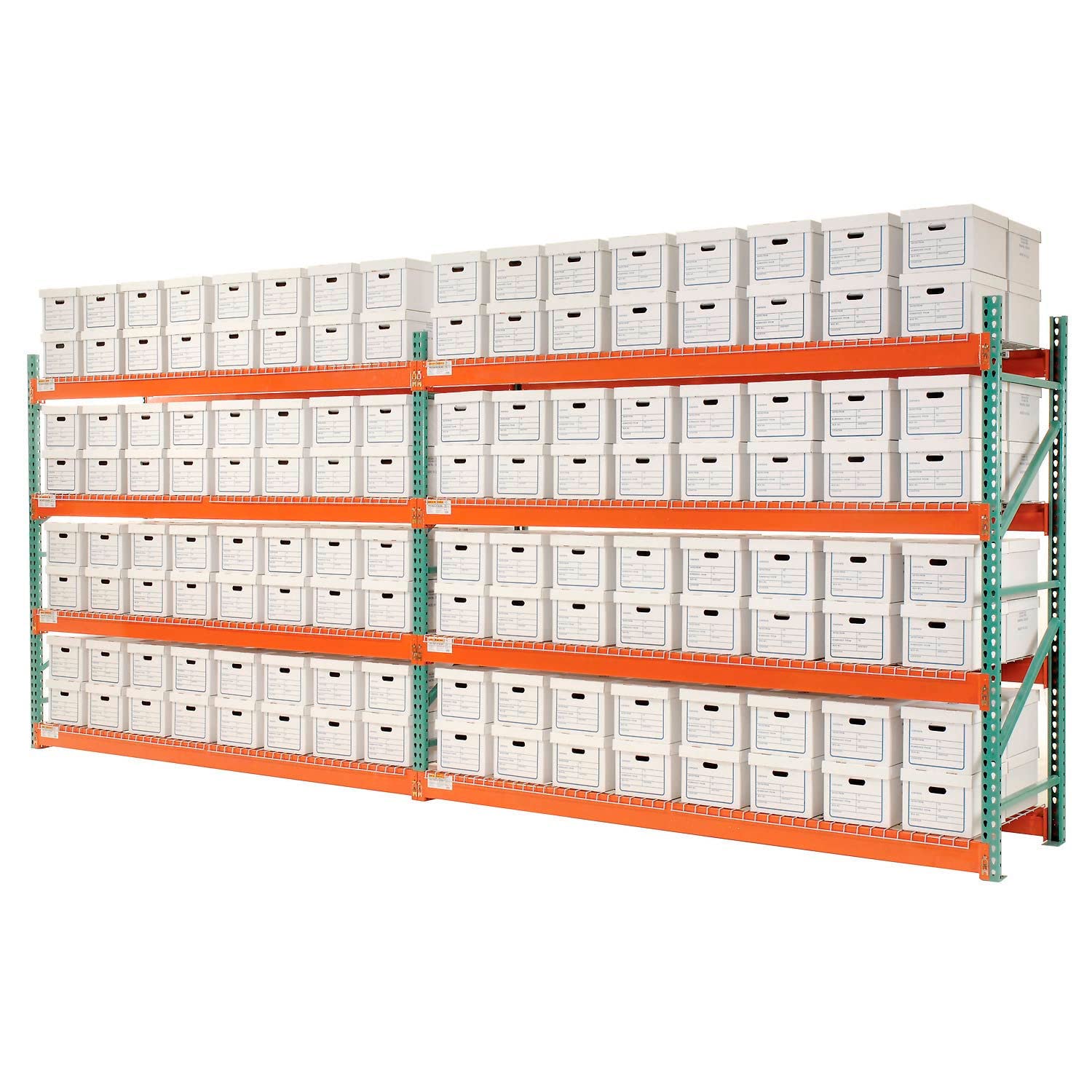 Record Storage Rack Add-On Letter Legal 120"W x 36"D x 96"H by Global Industrial – Alloy Steel, Gray, Model 258209N