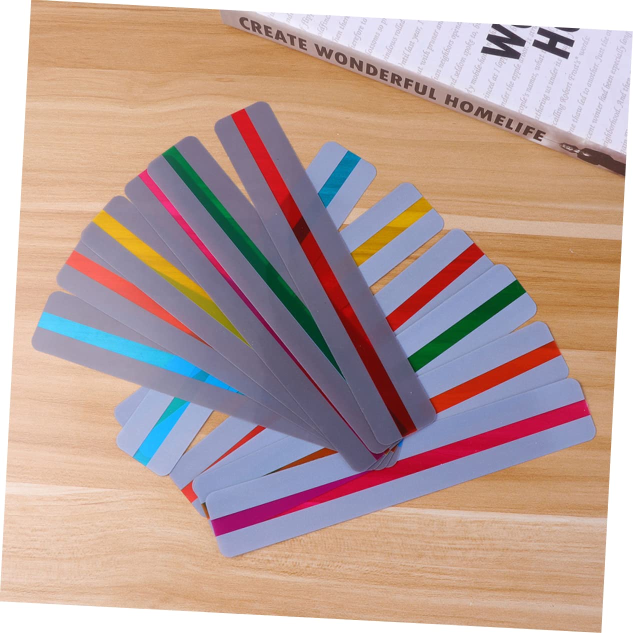 NUOBESTY 96piezas Marcadores De Pvc Transparente Marcapáginas Impermeables y Para Proyectos y Decoración De
