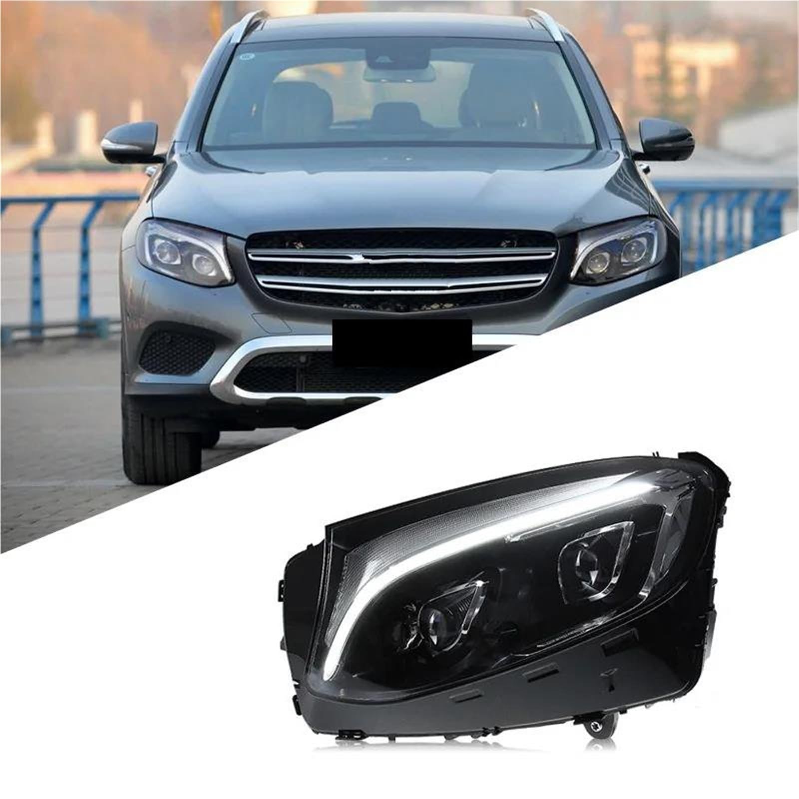 Migliora la sicurezza della guida notturna Accessori Per Auto Gruppi Fari Nebbia DRL Freno Indicatori Di Direzione Lampada Plug And Play Per Benz GLC W253 2016-2019