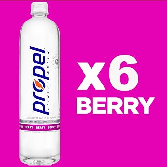 Propel Electrolyte Water, Berry, 1 Liter Bottles, (6 Pack)