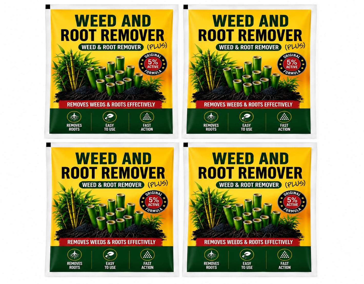 Weed and Root Remover 200G Ready to Use | Fast Acting Deep Penetrating Formula | Removes Weeds from Root for Garden, Lawn, Driveways, Pathways & Outdoor Areas (Pack Of 04)