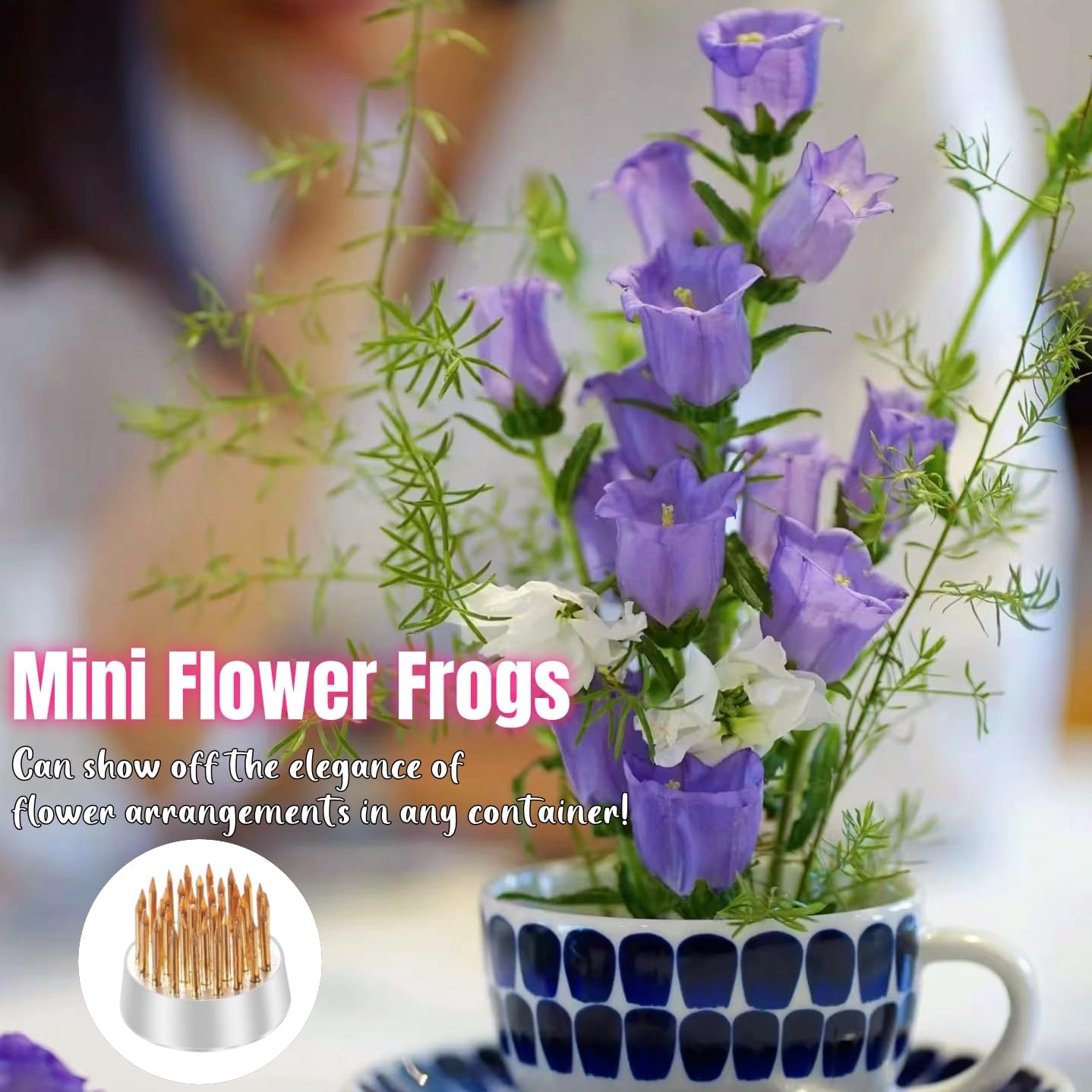 Mini Kenzan Pin Frog 23mm/0.9inch Diameter Floral Ikebana Flower Arranger Holder for Small Vase (20Pcs)