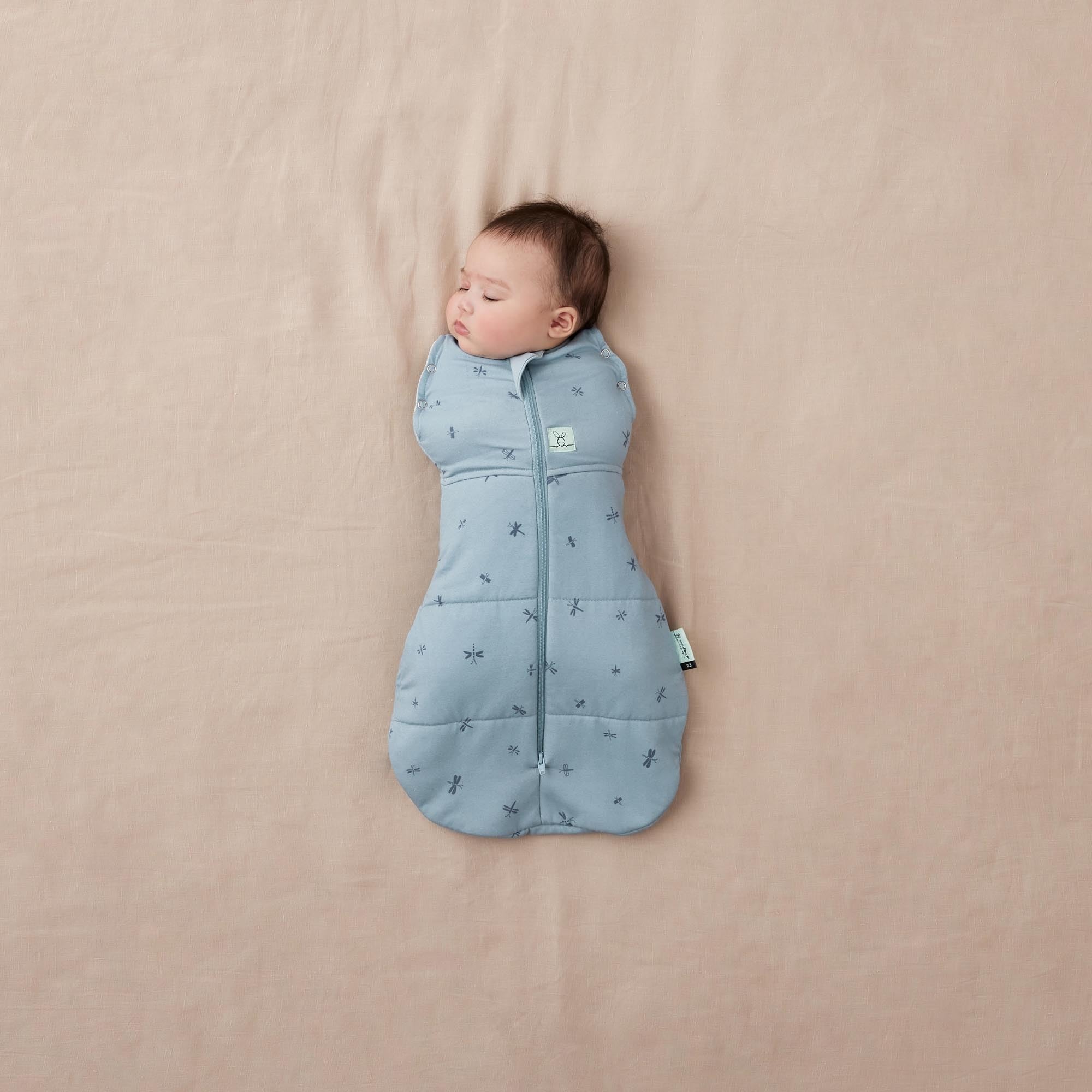 ergoPouch 3.5 TOG Cocoon Baby Sleep Sack 0-3 Months, Swaddle Sleeping Bag, Temperature Control Wearable Blanket (Dragonflies)