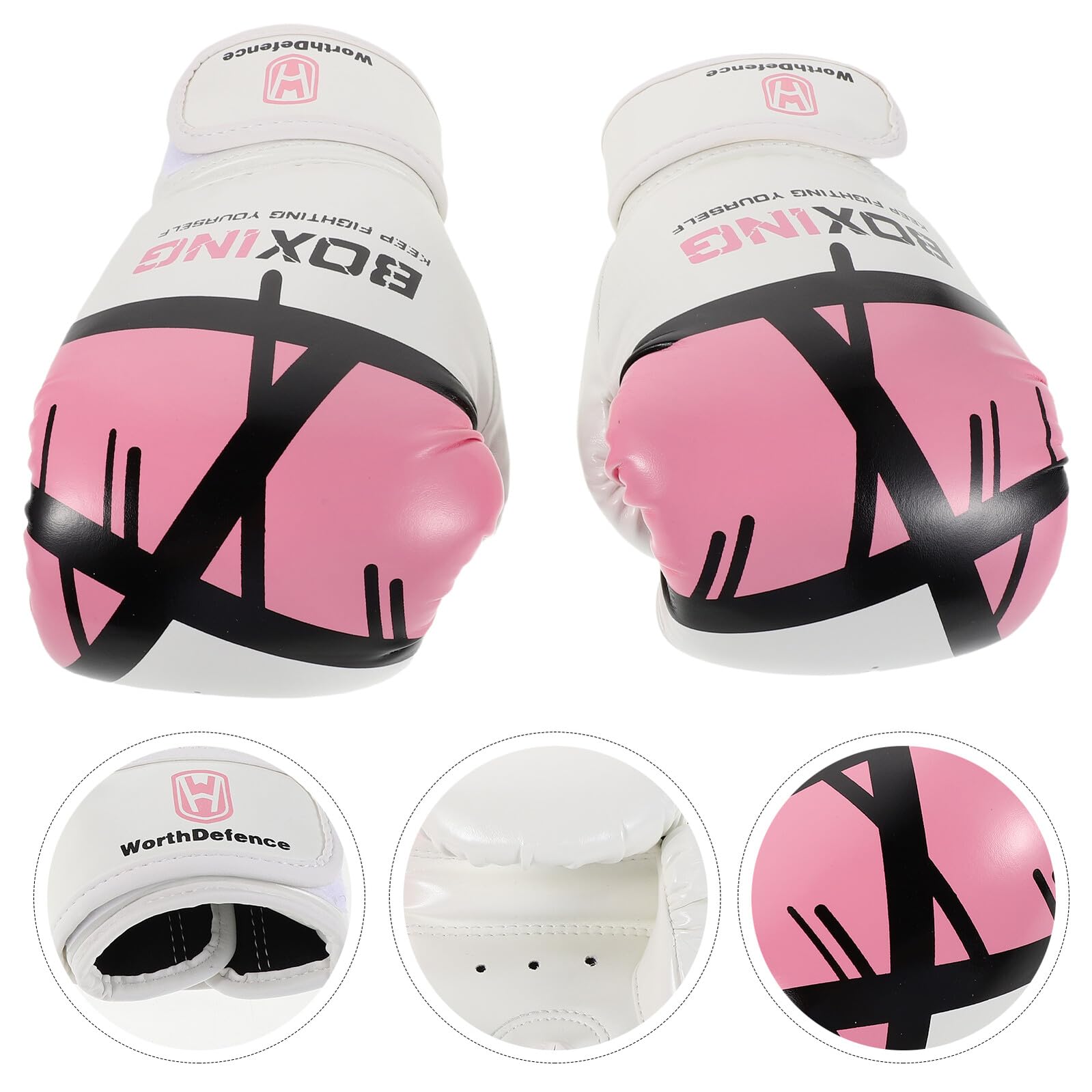 Didiseaon Guantoni da Boxe per 6Oz in PU Guanti da Allenamento Supporto Polso Imbottitura ad Alta Densità Guantoni da Sparring per Taekwondo e Karate Attrezzatura Sportiva per Ragazzi