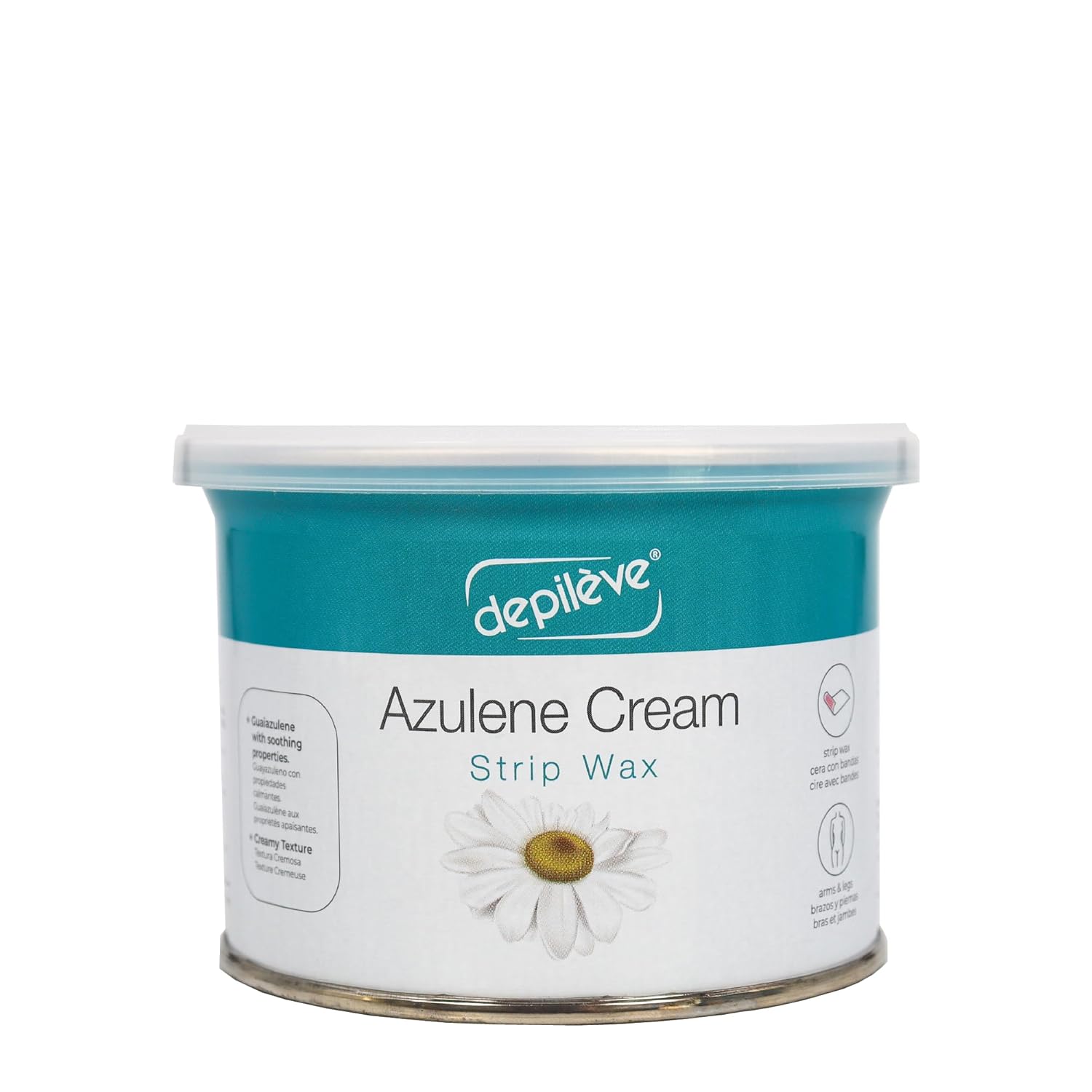 Depileve Strip Wax for Hair Removal – Rosin Wax – Azulene Cream – Gentle and Calming Formula for Sensitive Skin of Underarms, Upper Lip, Bikini Line, and Sensitive Areas – 14 oz. Depileve Strip Wax for Hair Removal – Rosin Wax – Azulene Cream – Gentle and Calming Formula for Sensitive Skin of Underarms, Upper Lip, Bikini Line, and Sensitive Areas – 14 oz.