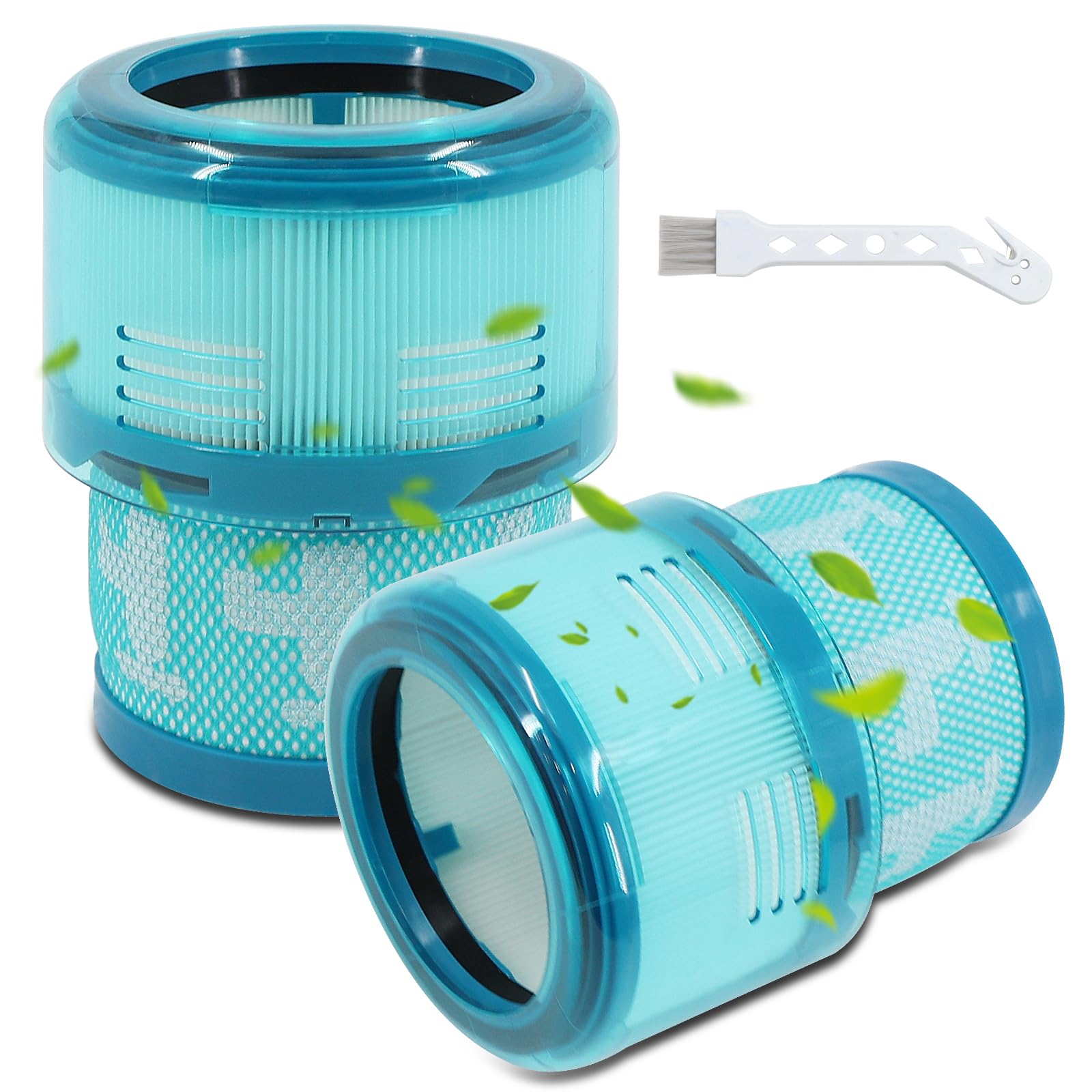 Gen5detect, 2 filtri di ricambio per Dyson Gen5 Detect, Gen5outsize, Gen5detect Absolute, Gen5outsize Absolute Aspirapolvere senza fili, con spazzola per la pulizia, sostituisce #972352-01