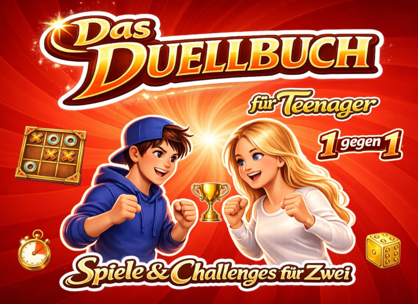 Das Duell-Buch für Teenager: Lustige 1 gegen 1 Spiele & Challenges für Zwei - Perfektes Rätselbuch für Mädchen und Jungen – ohne Handy | ... Jugendliche | Ideal Spielbuch (Duellbücher)