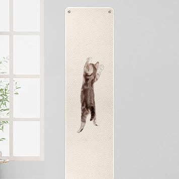 FHTONGE 71x15.8" Thickened Cat Wall Climbing Carpet with 16 Fixed Nails