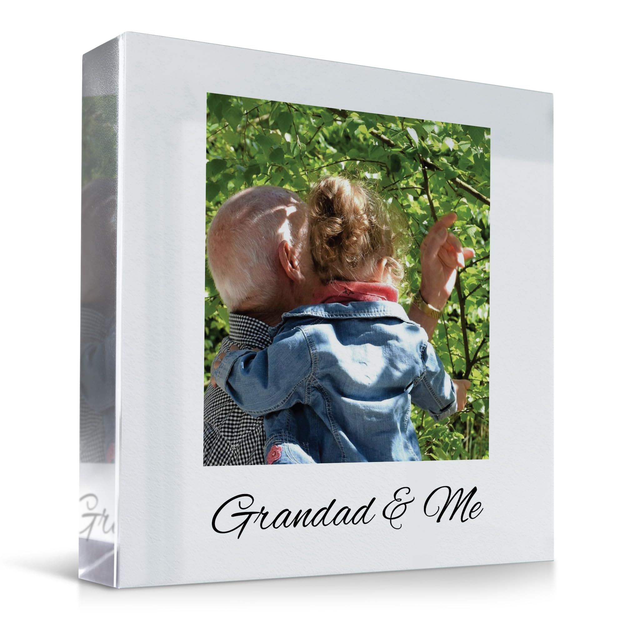 Red Ocean Fathers Day Gift For Grandad GRANDAD AND ME Plaque Photo Plaque Personalised Thank You Gift For From Grandchildren Birthday Present