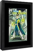 Vista 2 de Marco de cómic negro mate Para cómics publicados entre 1971 y 1985 (marco de madera maciza de cómic de la edad dorada), hecho para exhibir 1 cómic