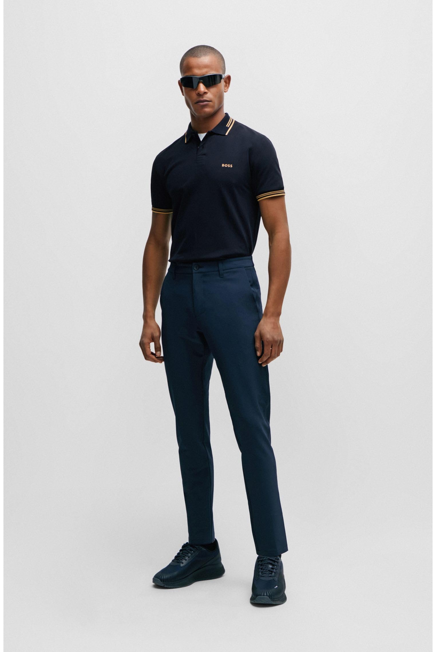 Image secondaire de Polo Slim Fit en Coton Stretch BOSS pour Hommes avec Logo