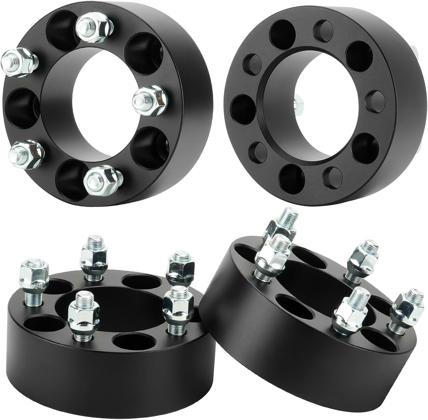 Youxmoto 5x4.5 2 inch Wheel Spacers Fit for Ford Edge Explorer Mustang Ranger, Fit for Jeep Grand Cherokee Wrangler, 82.5mm Bore Wheel Adapters with 1/2"-20 Studs, 4PCS