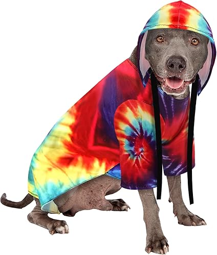 Kajaia Disfraz de Halloween para perro, disfraz de perro de teñido anudado, ropa para perros rasta, ropa para perros y mascotas, suministros para