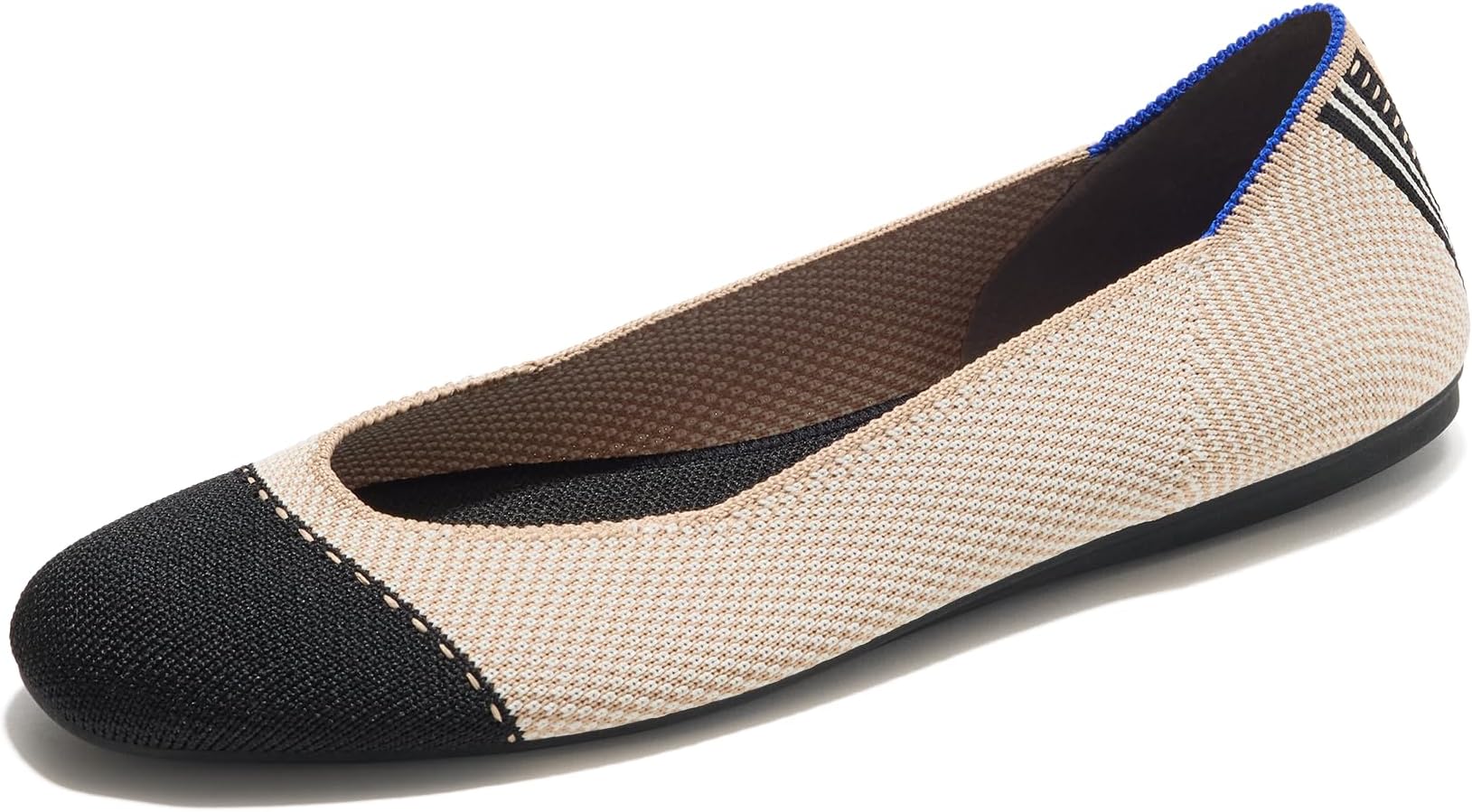 The Square Women's Slip-On Shoes, Squared-Toe Flats, Made from Recycled Plastic Bottles & Machine Washable