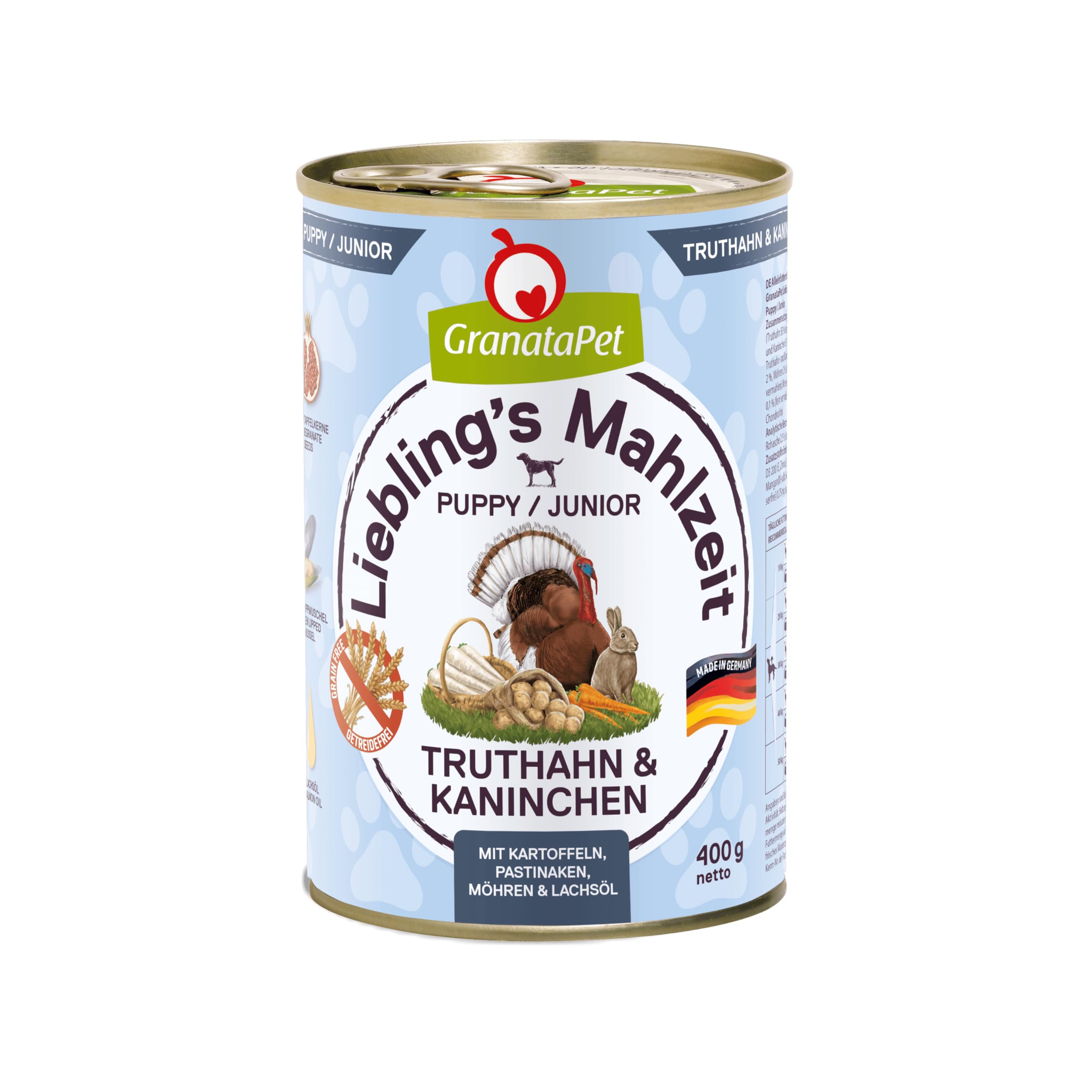 GranataPet Liebling’s Mahlzeit indyk i Królik w puszkach Karma dla Psa 400 g