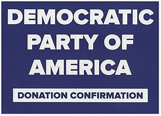 Crazy Novelty Guy (10-Pack) Bulk Prank Postcards - Democratic Party Donation Confirmation - Pranks Practical Jokes Gags Revenge Hate Mail - Send Them To Your Victims Yourself