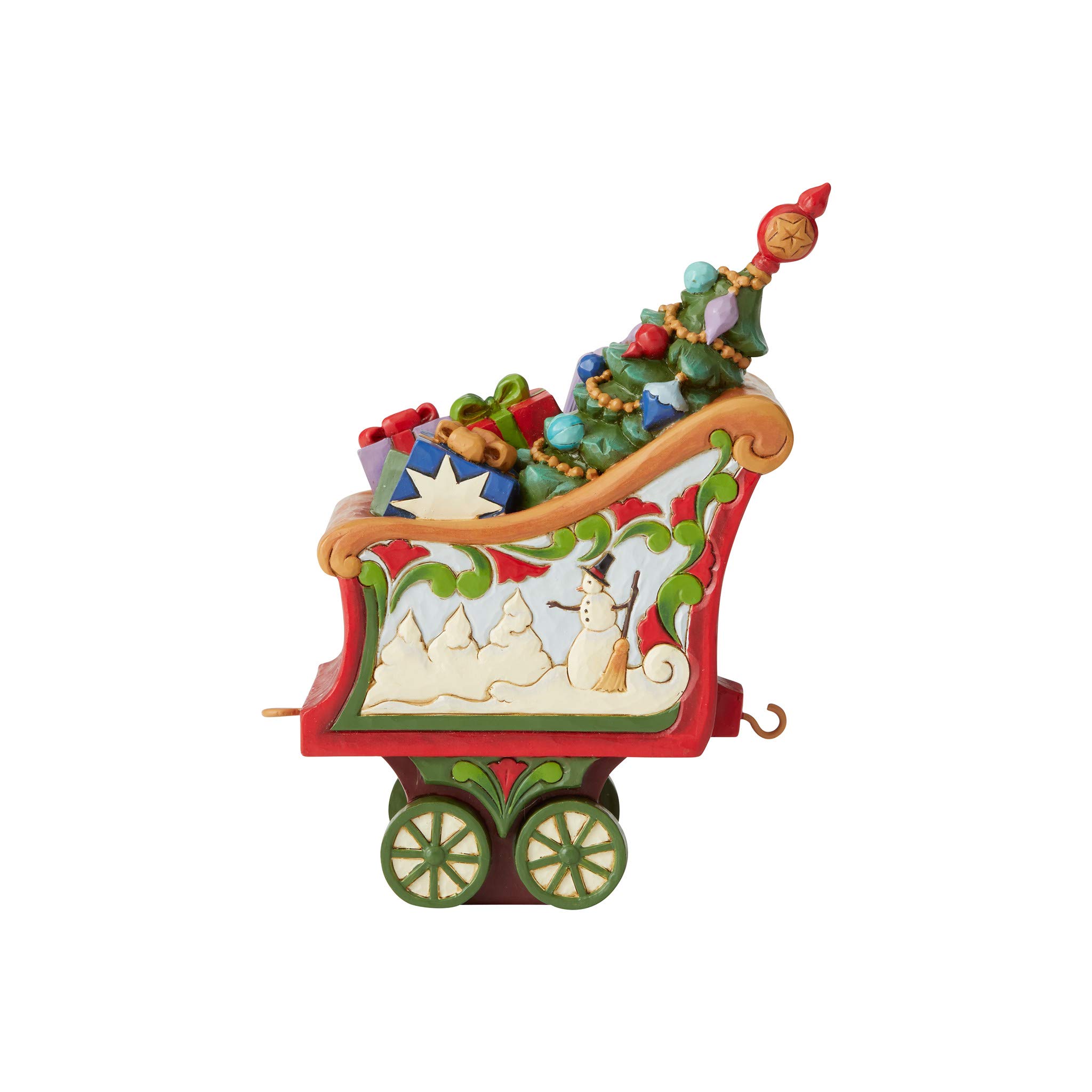 Enesco Jim Shore Heartwood Creek Noel Tren Kömür Araba Figürü, 13,7 cm Yükseklik, Çok Renkli