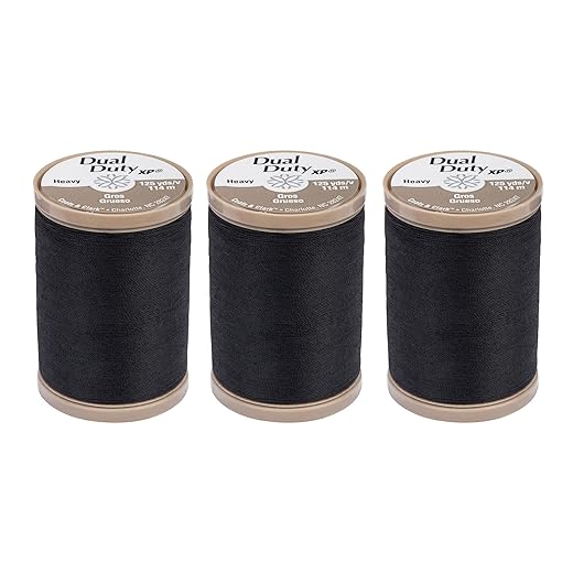 C&C Dual Duty XP Heavy Thread - 3 Pack of 125y/114.3m Thread - Black