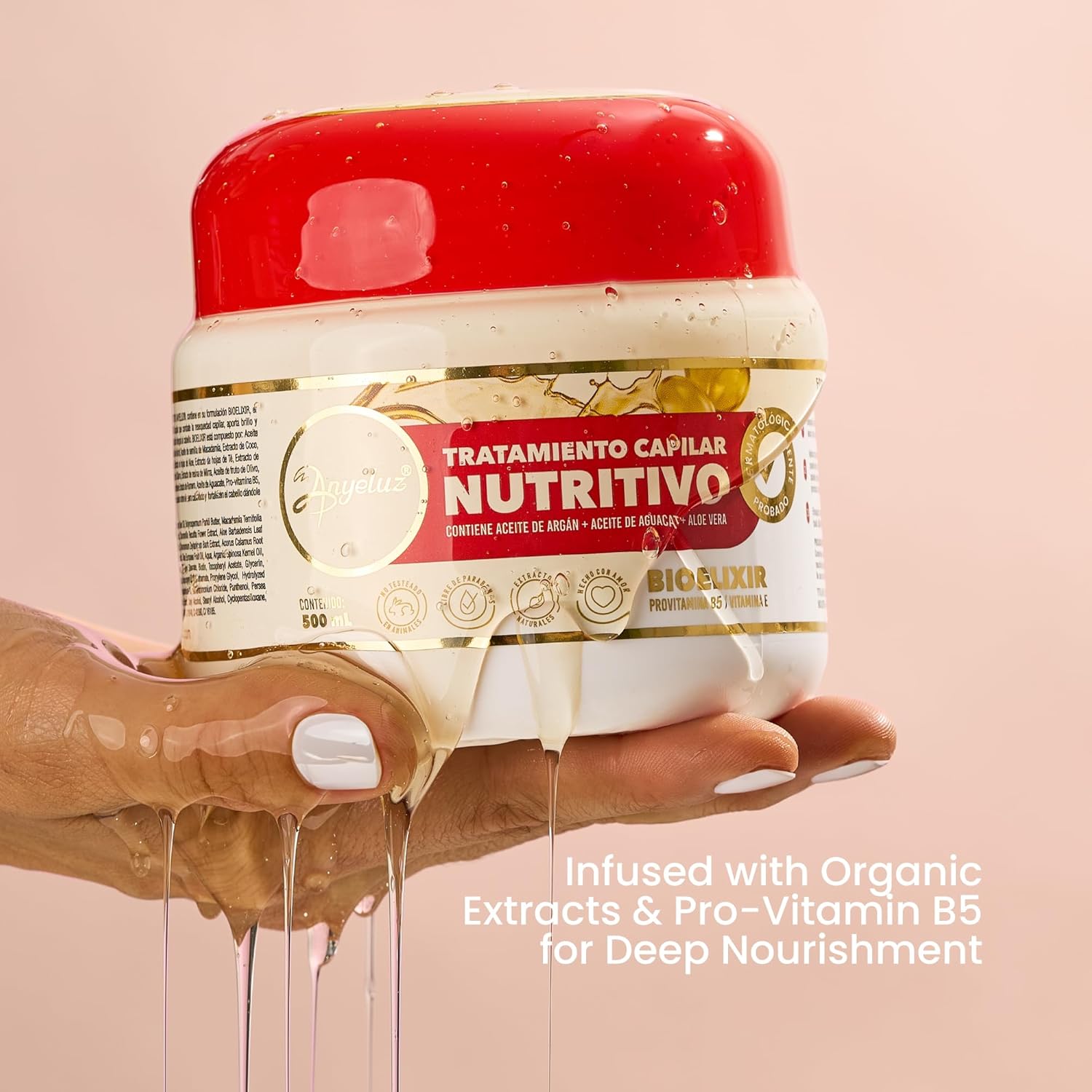 ANYELUZ Nourishing Hair Mask Combats Dryness and Provides Shine, Infused withPro-Vitamin B5 and Organic Blend that Revitalizes Damaged Hair