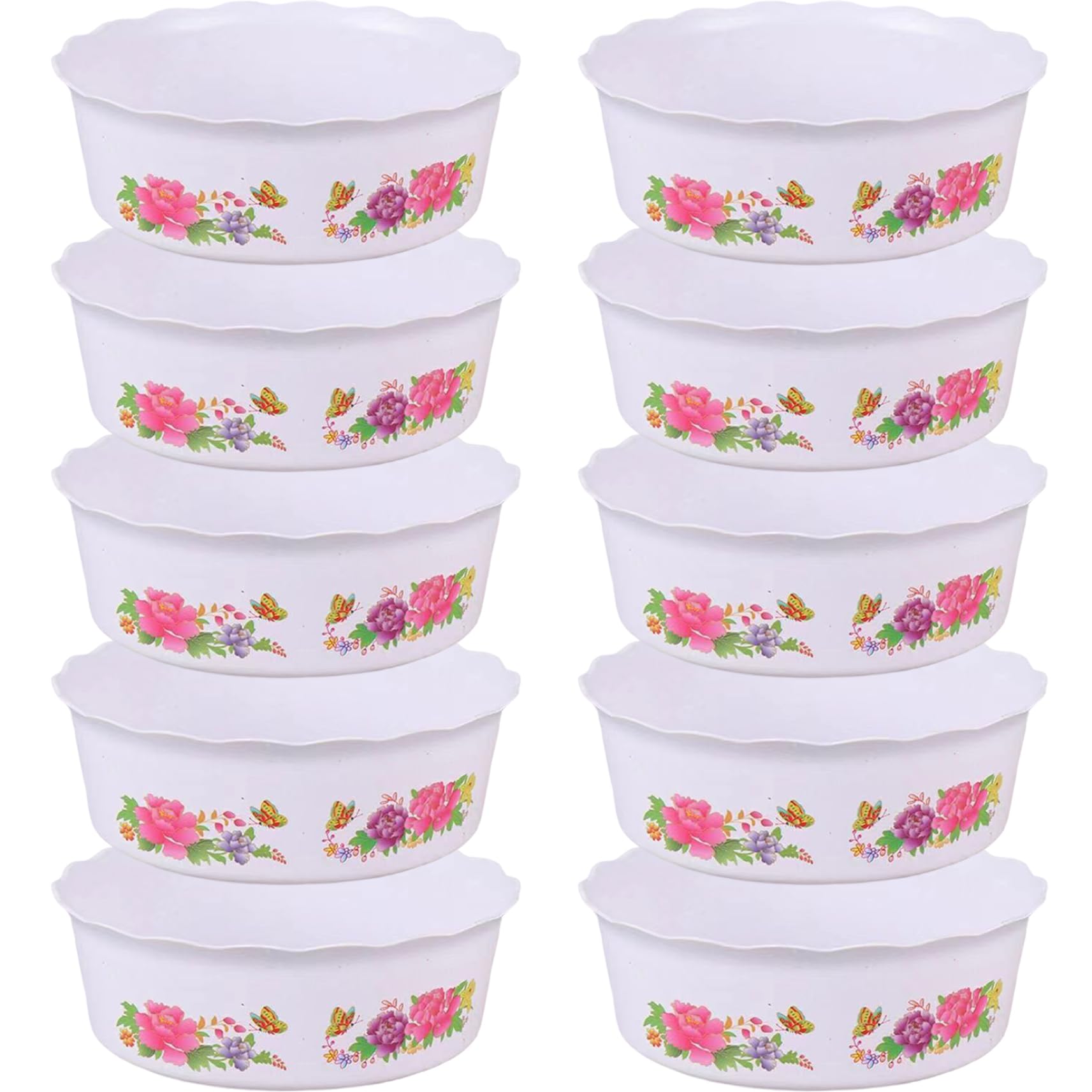 BEAHING Lotus Bowl Planter, 10PCS 6.7x2in Resin Hydroponic Pot for Water Lily