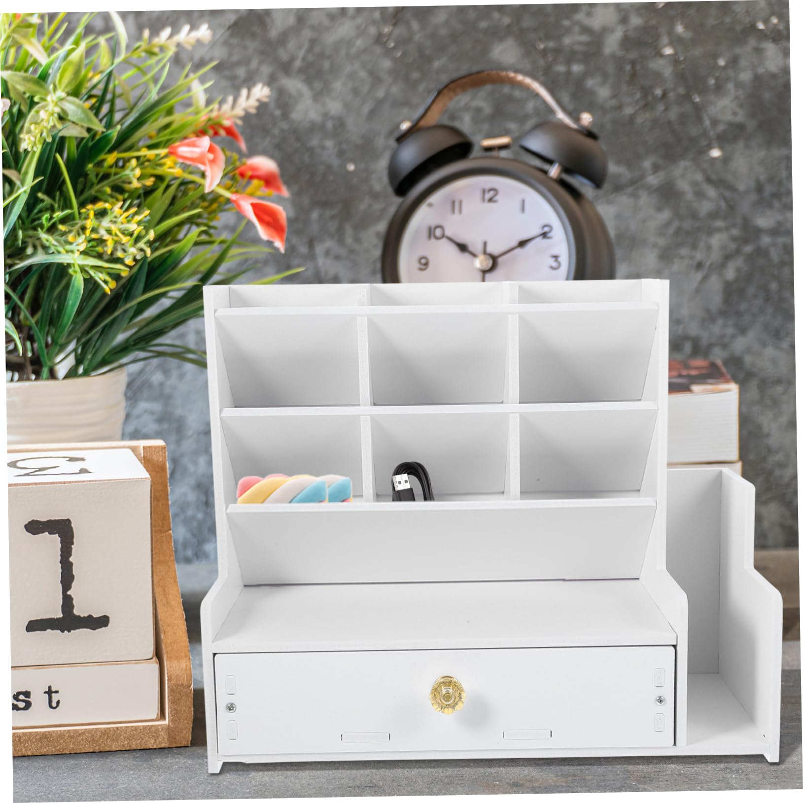 Angoily Organizer Scrivania in Portaoggetti Scomparti Multipli Per Penne Forbici Articoli Cancelleria Adatto Ufficio Studio e Scuola
