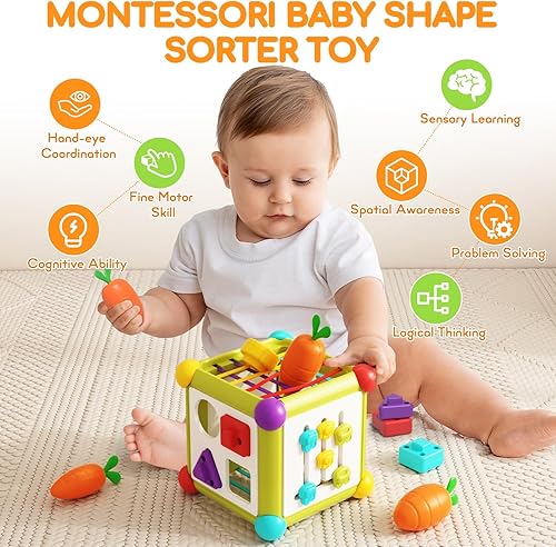 Miniatura 5 de Juguetes Montessori para niños de 1 año en adelante, juguetes educativos de aprendizaje para niños mayores de 18 meses, juguetes apilables para