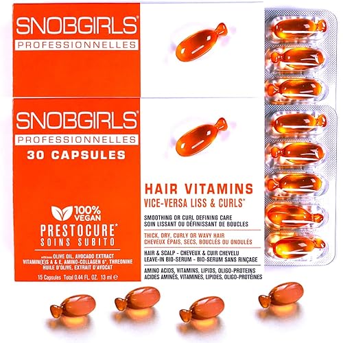 SNOBGIRLS VICE-VERSA CURLS - Aceite vegano para el cabello, alisador o definición de rizos, todo tipo de rizos, cabello rizado, seco o encrespado