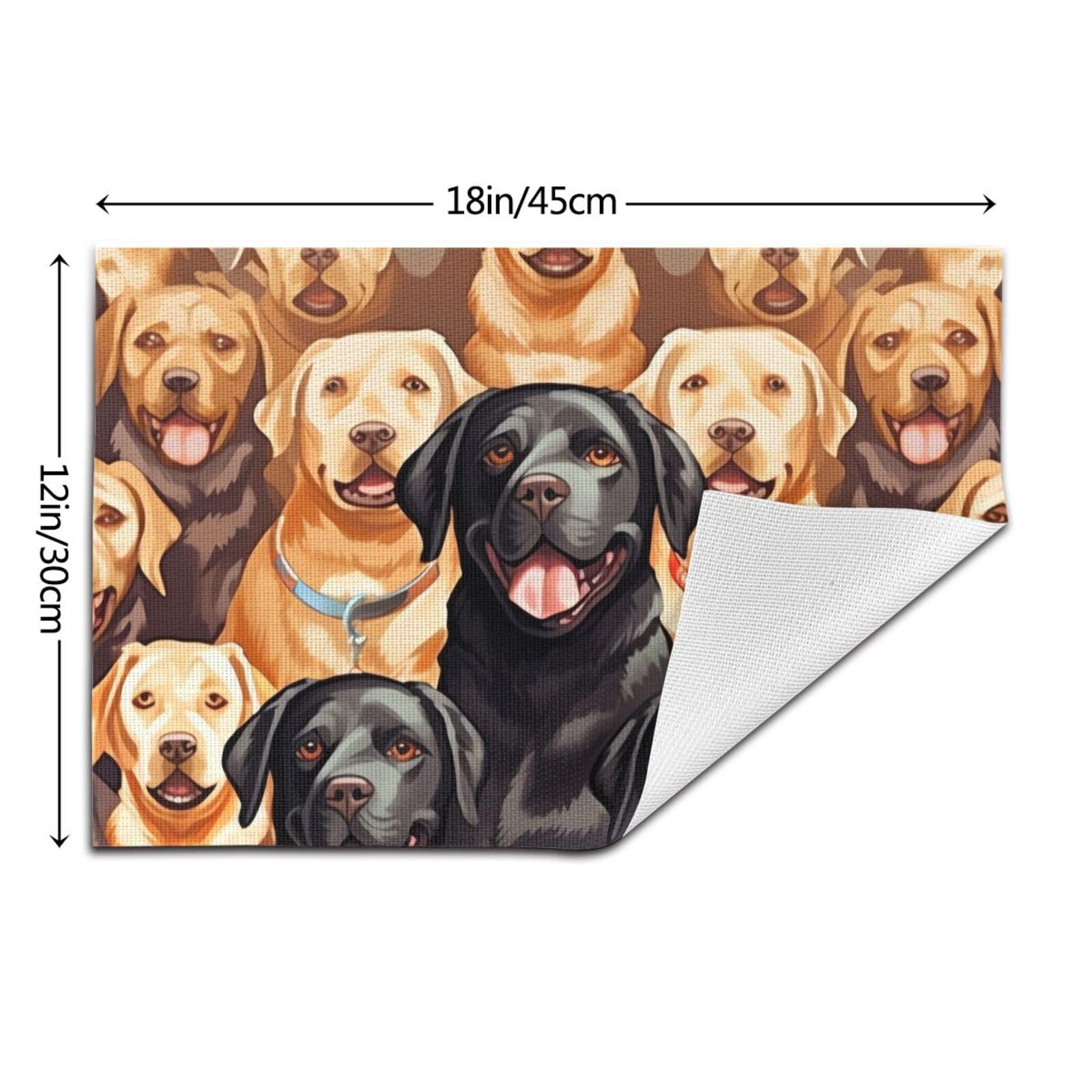 Grappige labrador puppy hond placemats set 1