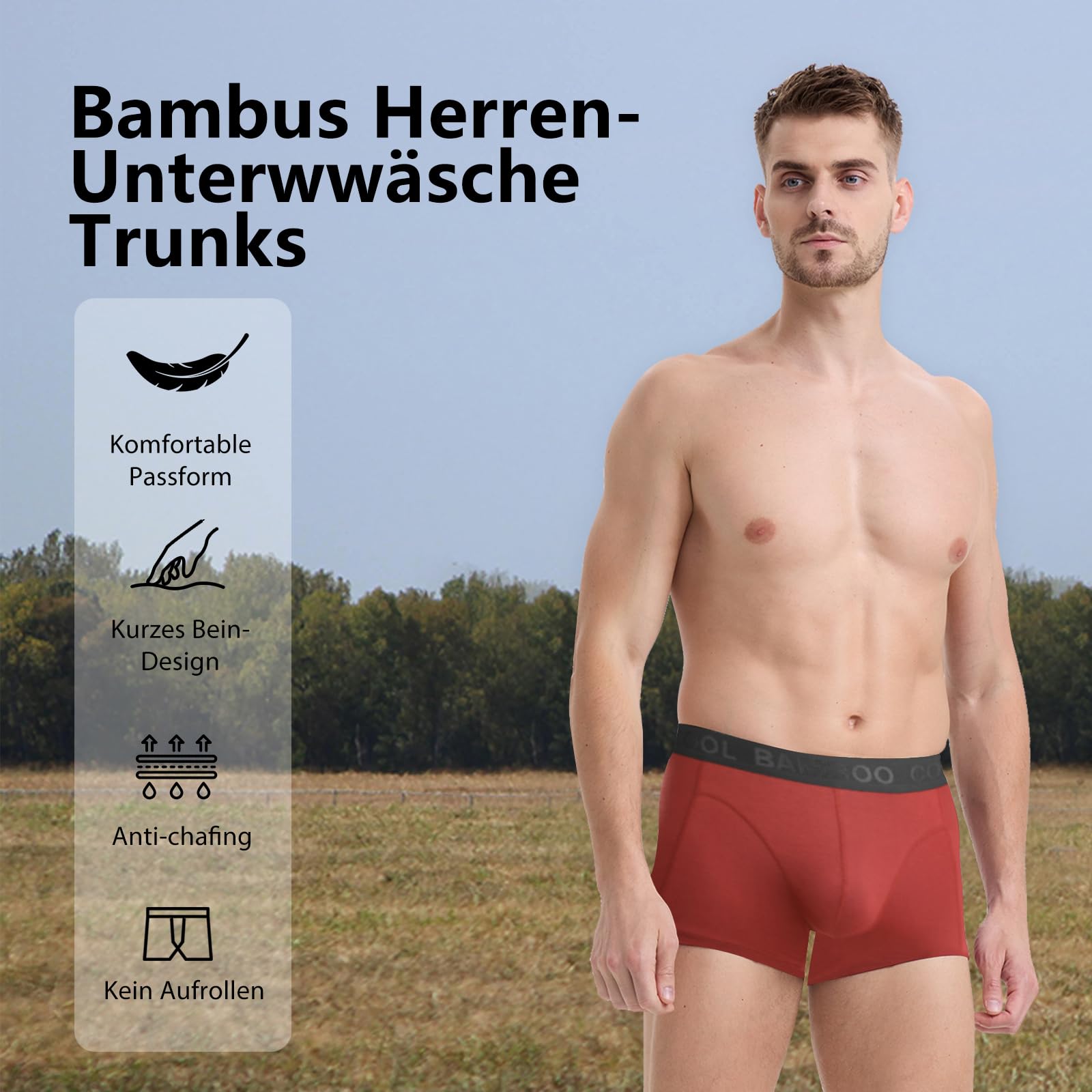 BAMBOO COOL Bambus Herren Boxershorts