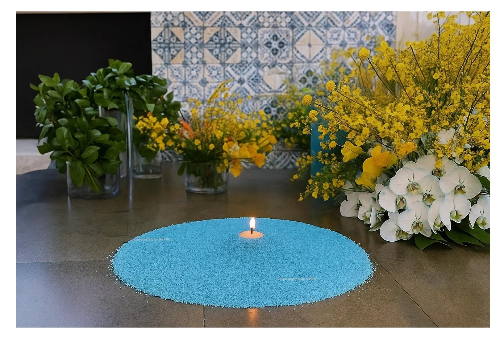 SPHINX Instant Candle Wax Granules 250g|Candle for Decoration|DIY Soy Sand Wax,Pearl Wax for Trousseau,Home Decor,Floating Candle Wax,Layered Candles,Rangoli,Wedding|Reusable– (Sky Blue)