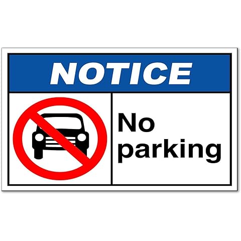 Fastasticdeals No Parking Notice OSHA/ANSI Safety Magnets Magnetic Signs-Qty 2-9 x 12 Inches