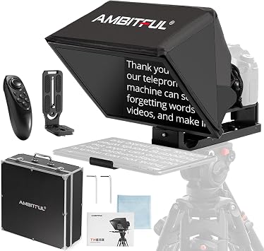 Ambitful T14Pro 14'' Teleprompter for Camera, iPad, Tablet, Smartphone