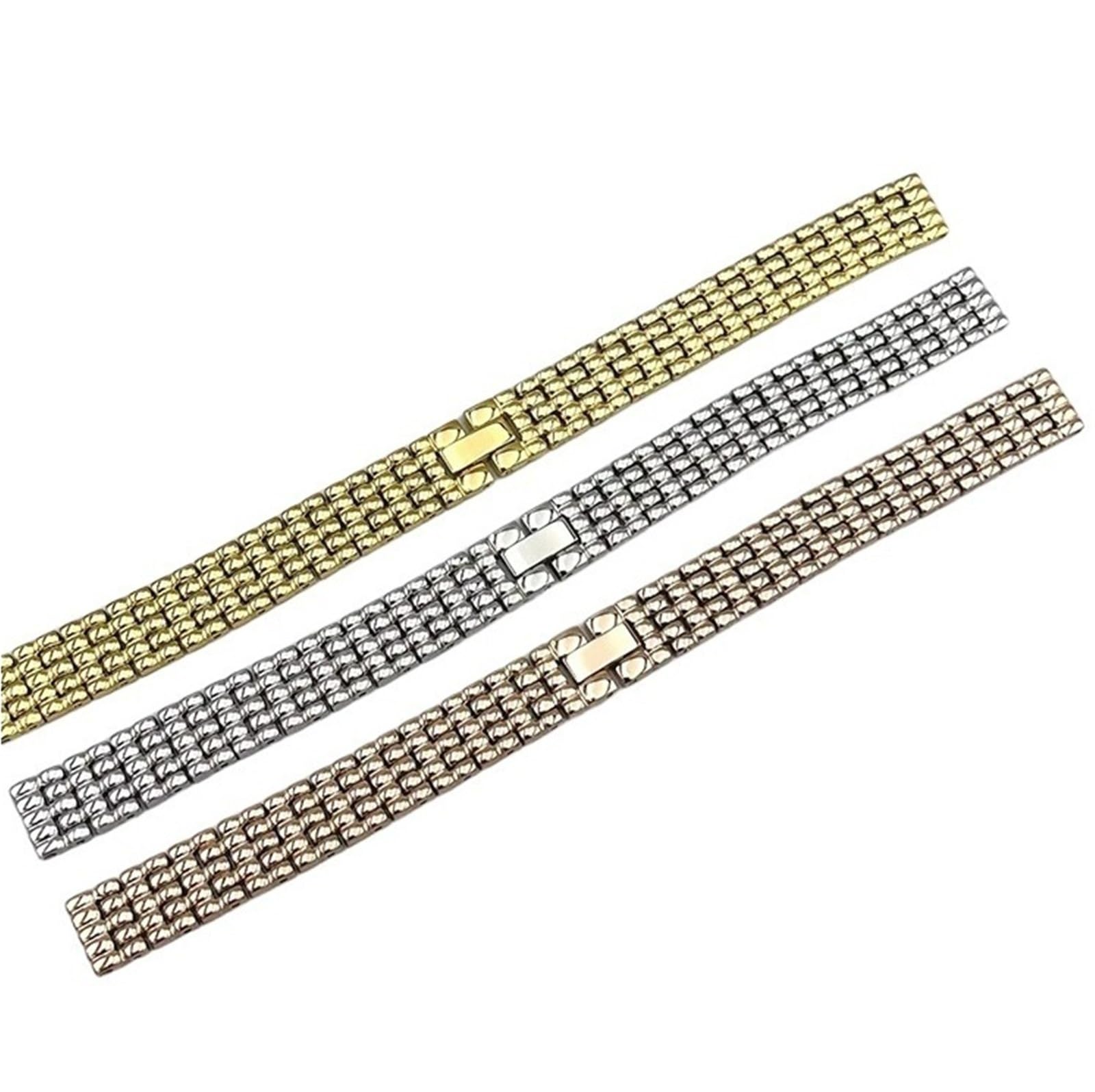 Cinturino in metallo for orologio da donna, cinturino di ricambio in acciaio inossidabile, facile da regolare e sostituire