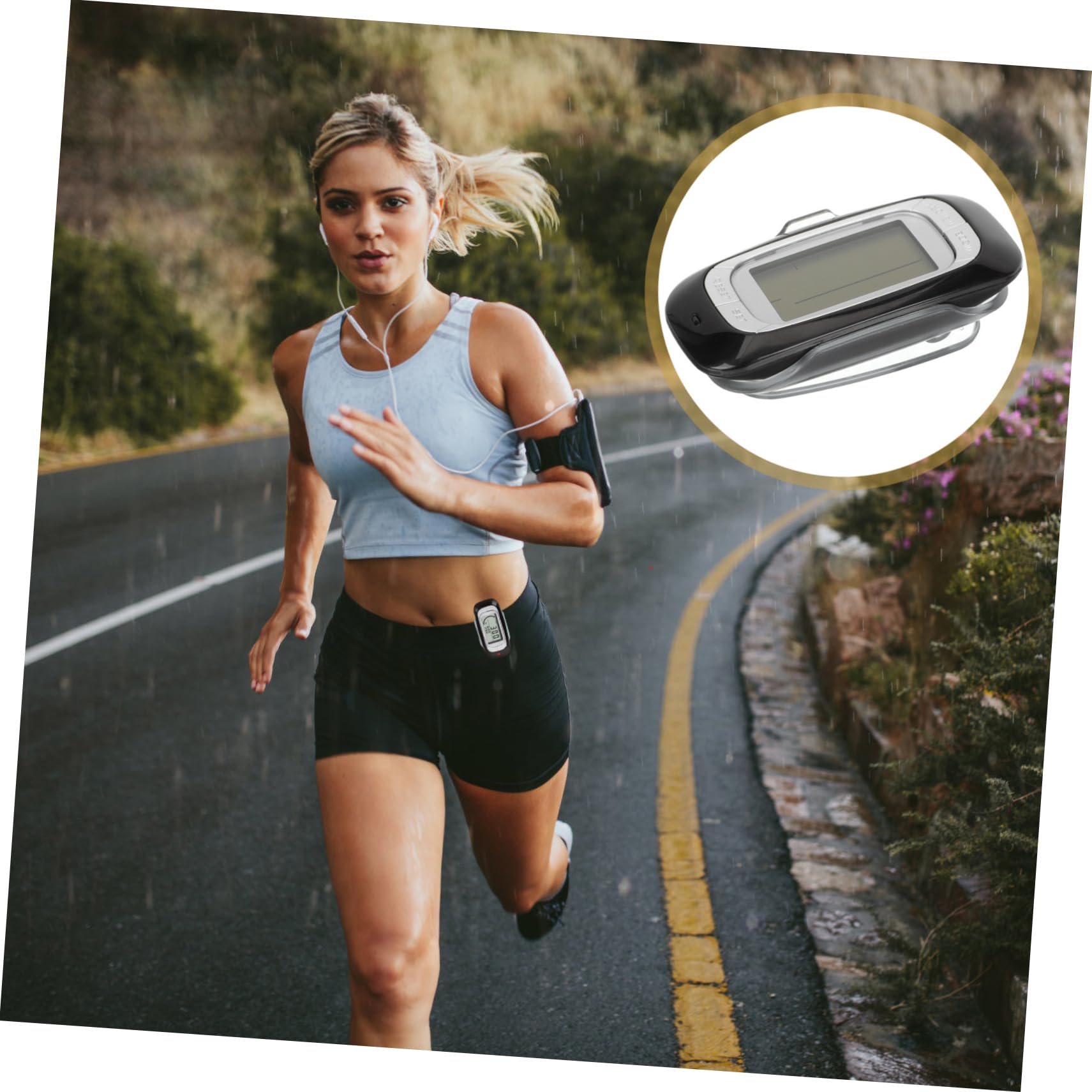 TOYANDONA 5 Pièces pédomètre podomètre pour Marcher Compteur de Pas pour Marcher comptoir Compteur de Pas pour l'extérieur podomètre pour Le Fitness Compteur portatif Abdos