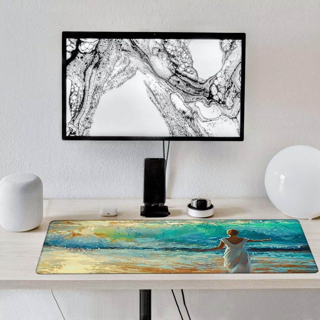 Podkładka pod mysz, podparcie nadgarstka, podkładka pod mysz z antypoślizgową gumową podstawą, ergonomiczna podkładka pod mysz do komputera, laptopa, domowego biura, kompatybilna z myszami laserowymi