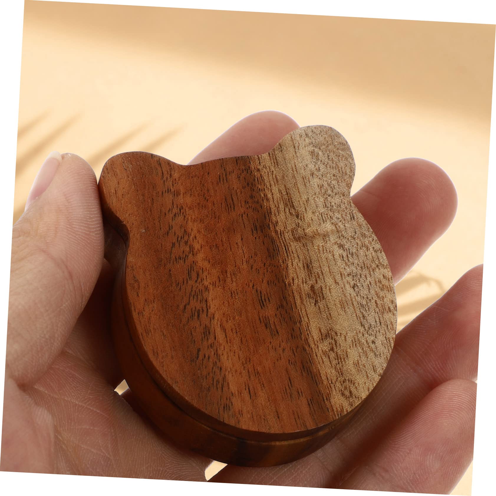 LIOOBO Handmade Wooden Guitar Pick Storage Box Durable Organizer for Guitarists Music Lovers Smooth Finish Elegant Wood Color for Guitar Picks Accessories