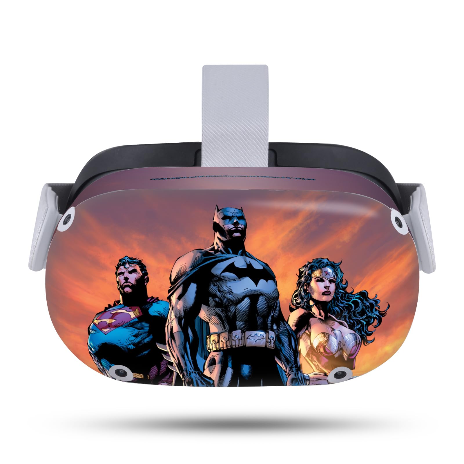 Head Case Designs Officially Licensed Justice League DC Comics Icons Trinity Comic Book Covers Vinyl Sticker Skin Decal Cover Compatible with Meta Quest 2