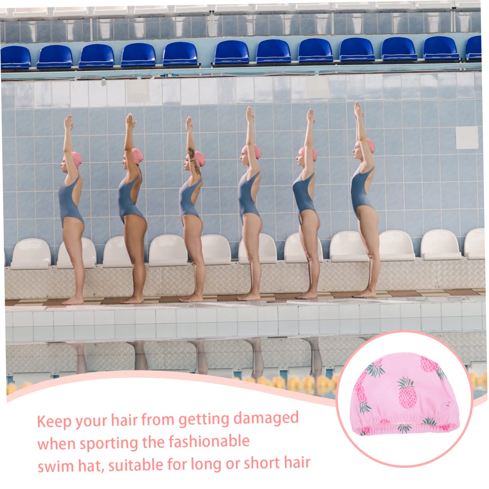 BESPORTBLE Gorro De Baño para Gorro Natacion Gorro Natación Shower Cap Gorro De Baño Gorro De Natación Nadar Gorro De Ducha para Tela Rosa