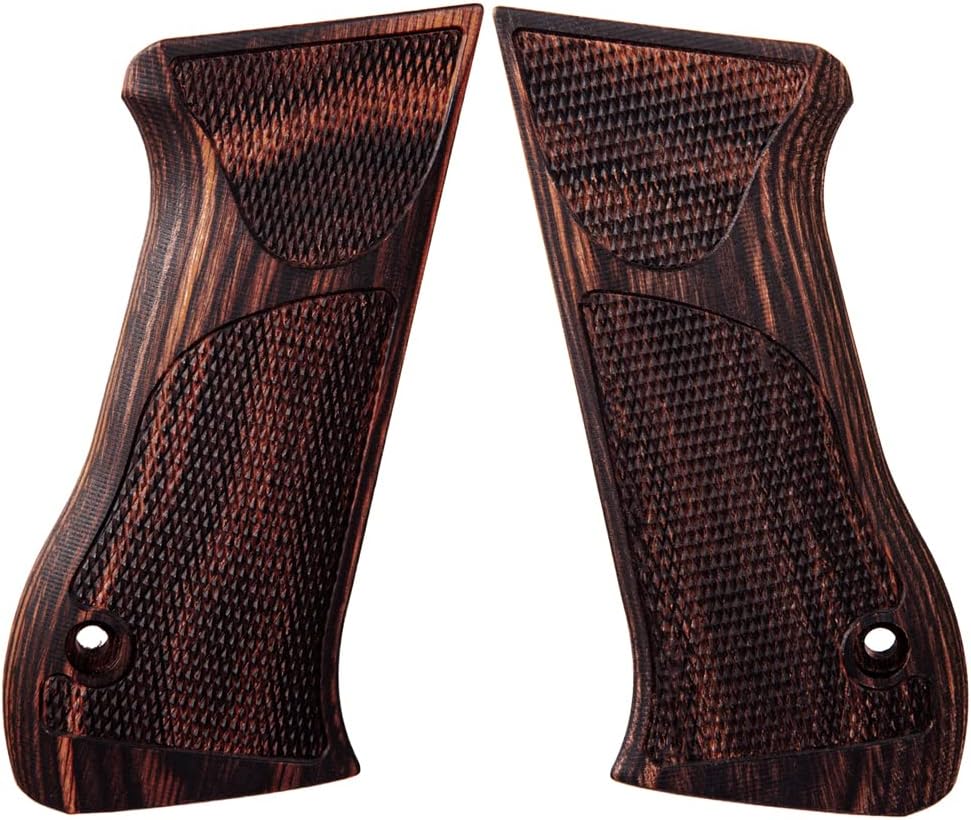 Cool Hand Wood Grips for Jericho 941 F/FB, Magnum Research's Desert Eagle, Checker Diamond Cut