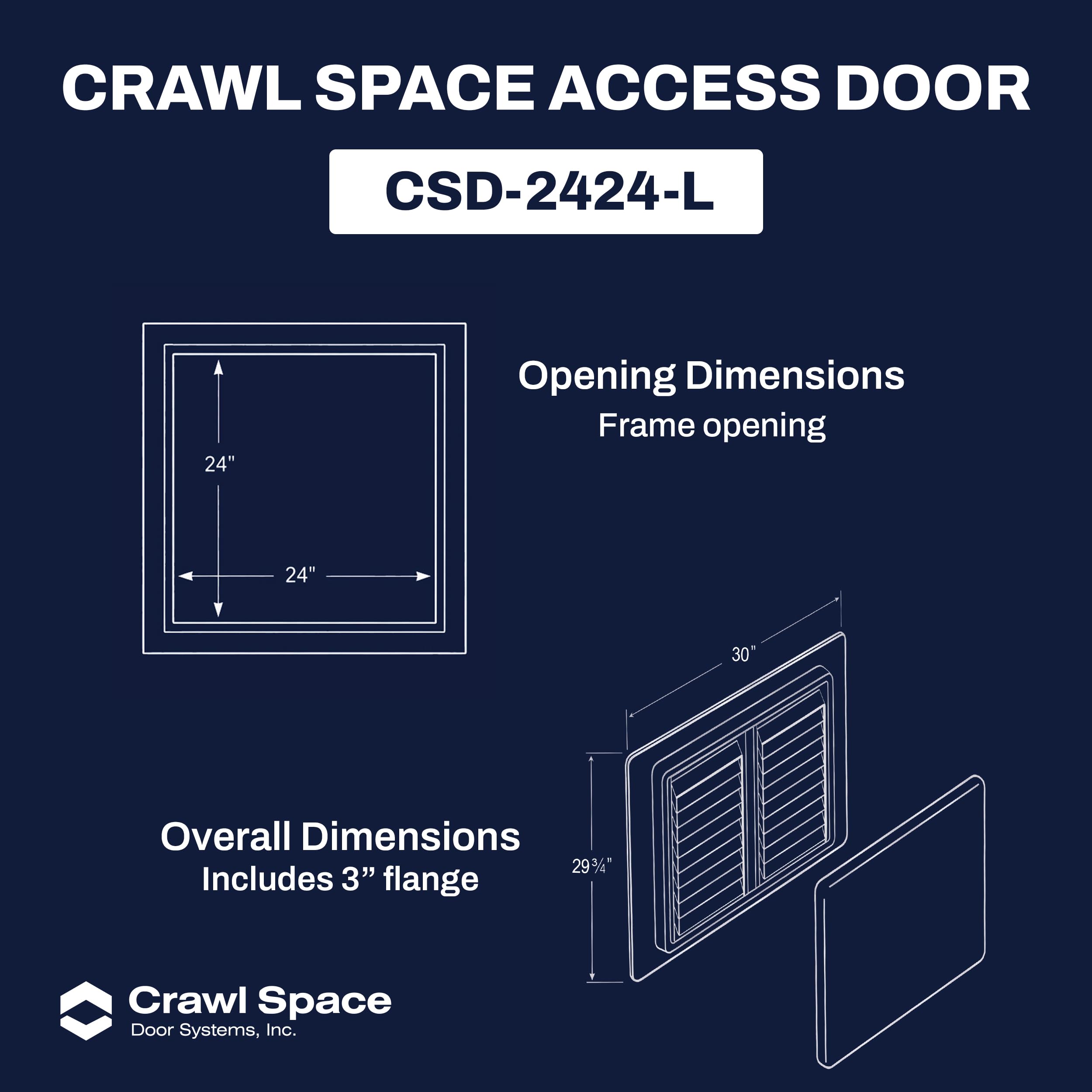 Amazon.com: Louvered Crawl Space Access Door 24