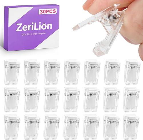 Miniatura 1 de Paquete de 30 clips adhesivos transparentes para pared, ganchos para tiras de comando, ganchos pequeños para colgar fotos, carteles, tapices,