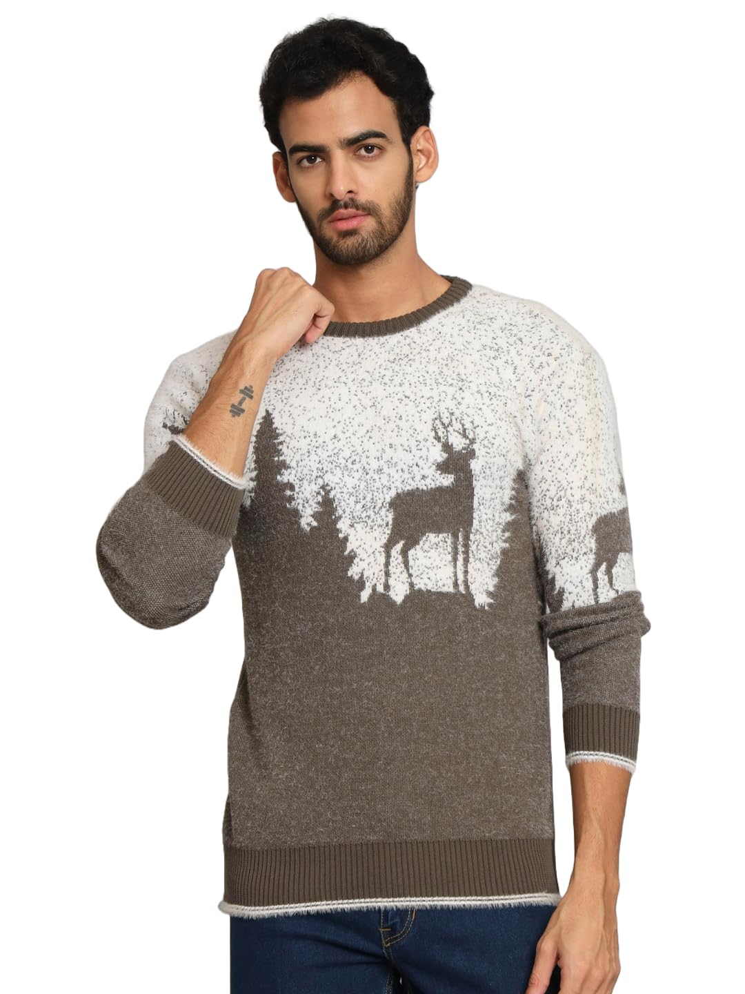 ewools Men's Winterwear Woolen Animal Print Cardigans Sweaters-picture-51