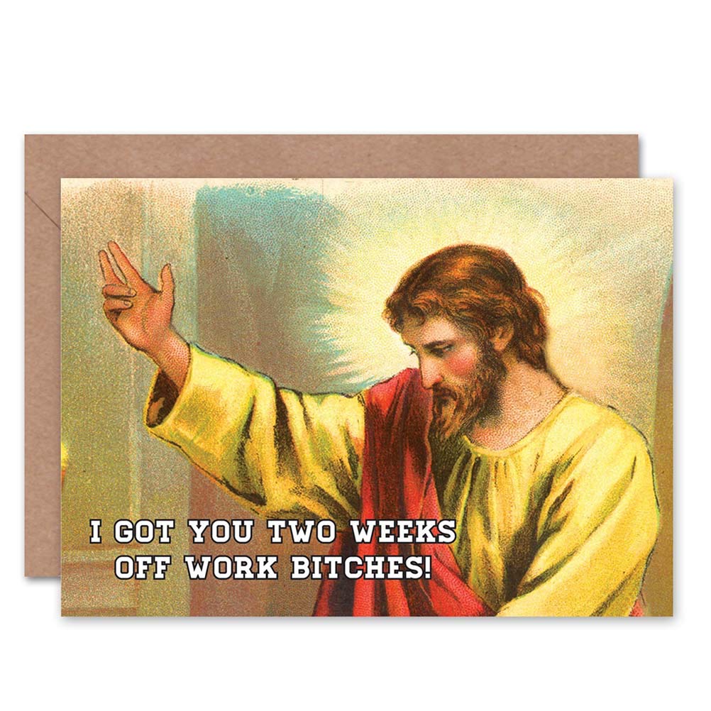 Wee Blue Coo CARD ALTERNATIVE CHRISTMAS XMAS JESUS ADULT FUNNY HUMOUR CL1508