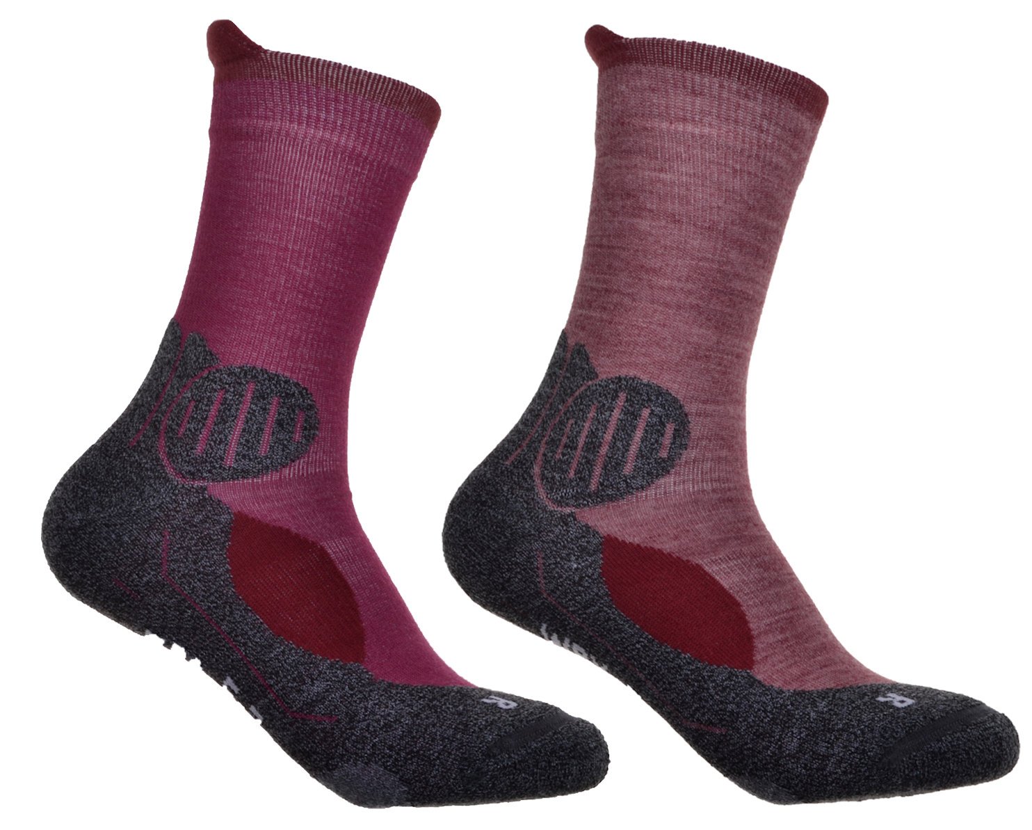 Wb Socks Women's Pink 2 Pairs Of Autumn Winter Golf Socks Warm Wool Blend
