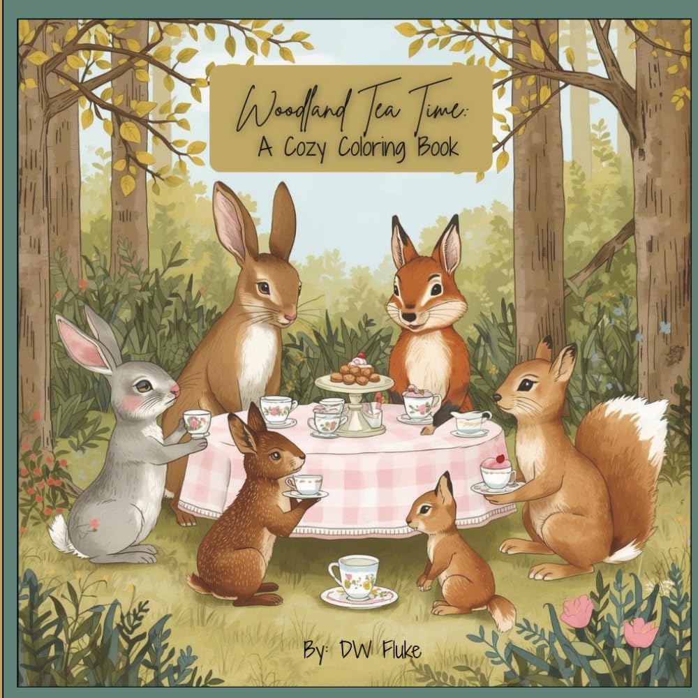 Woodland Tea Time: A Cozy Coloring Book