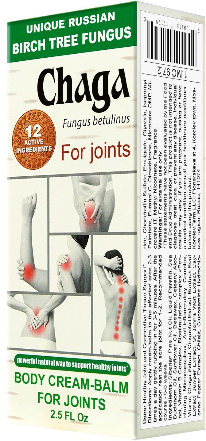 Chaga Cream-Balm for Joints 75ml/2.5 Fl Oz