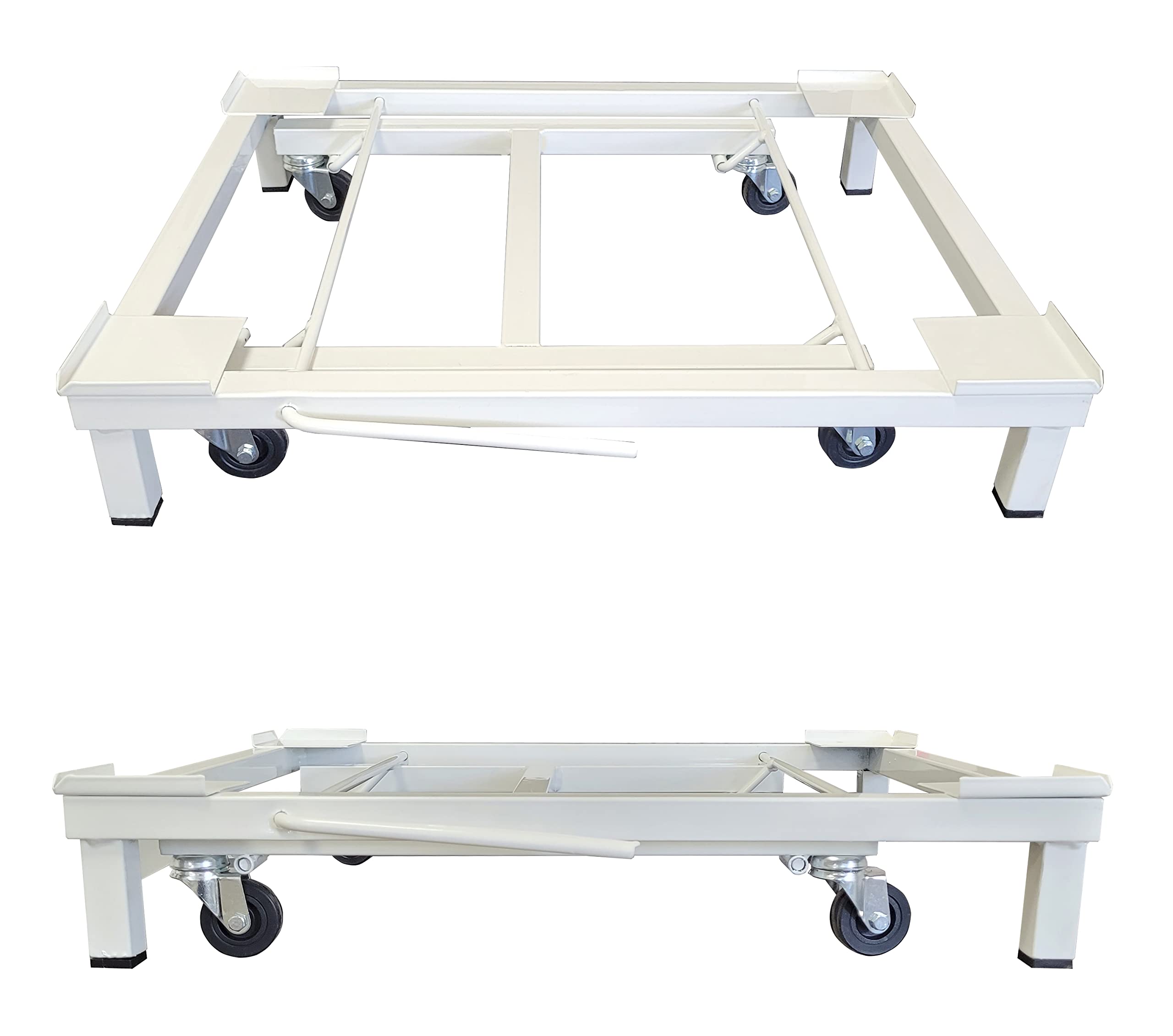 Carrello Base Rialzo per Lavatrice elettrodomestici 60x50 cm con ruote e leva di sollevamento