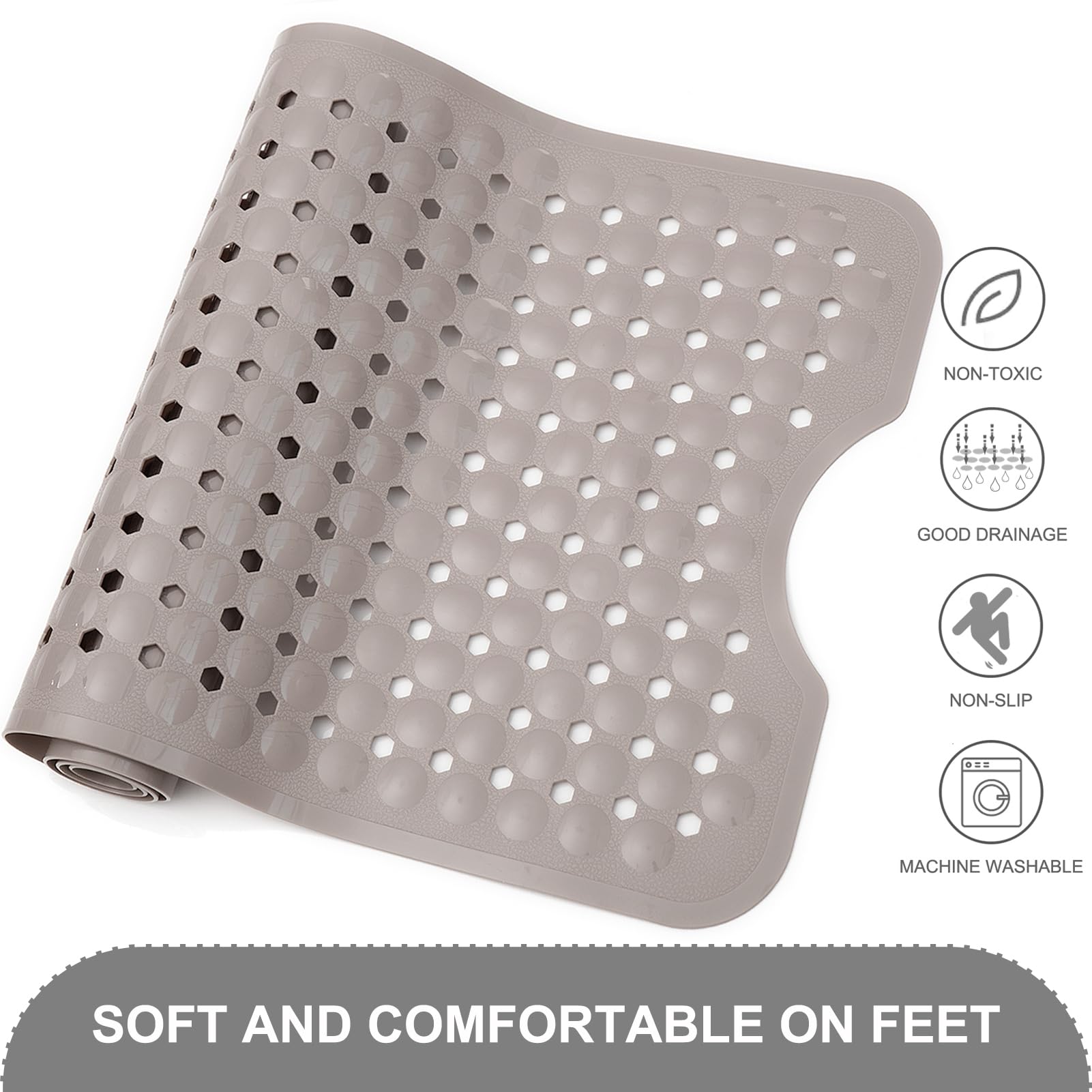 Tapis de Sécurité de Douche Antidérapant Premium avec Ventouses Puissa